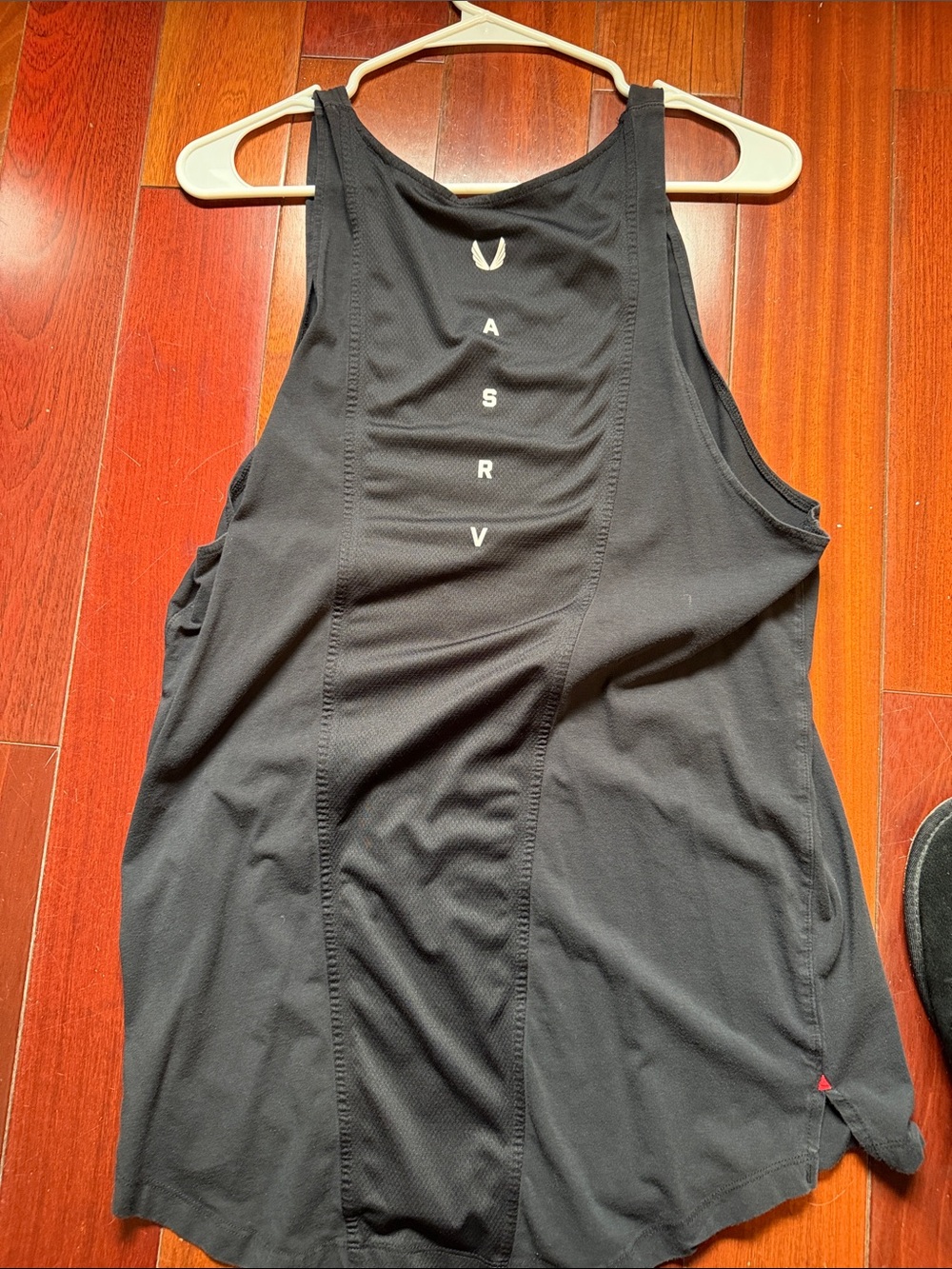 ASRV Black Mesh-Panel Racerback Training Tank